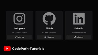 How to Create Animated Social Media Card Using HTML , CSS & JavaScript With Free Source Code
