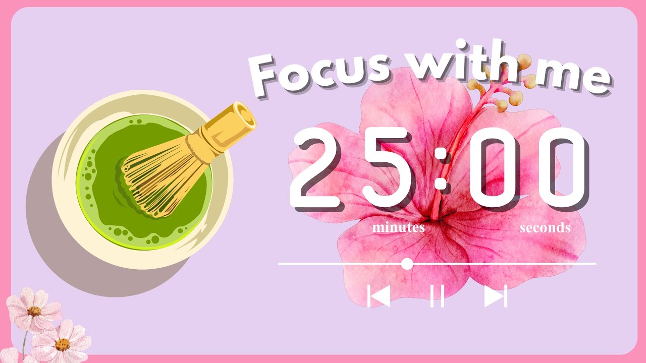 Study with Me | Traditional Matcha Latte 🍵🌸 | 25/5 Timer | Lo-fi Beats ...
