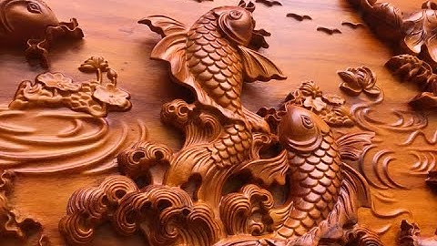 Tranh CỬU NGƯ QUẦN HỘI Gửi A Bằng Ở Đông Anh ( ĐỒ GỖ QUANG HIỆP 090.9999.555 )