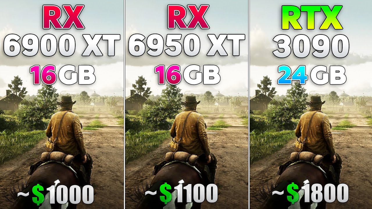 RX 6900 XT vs RX 6950 XT vs RTX 3090 - Test in 8 Games 