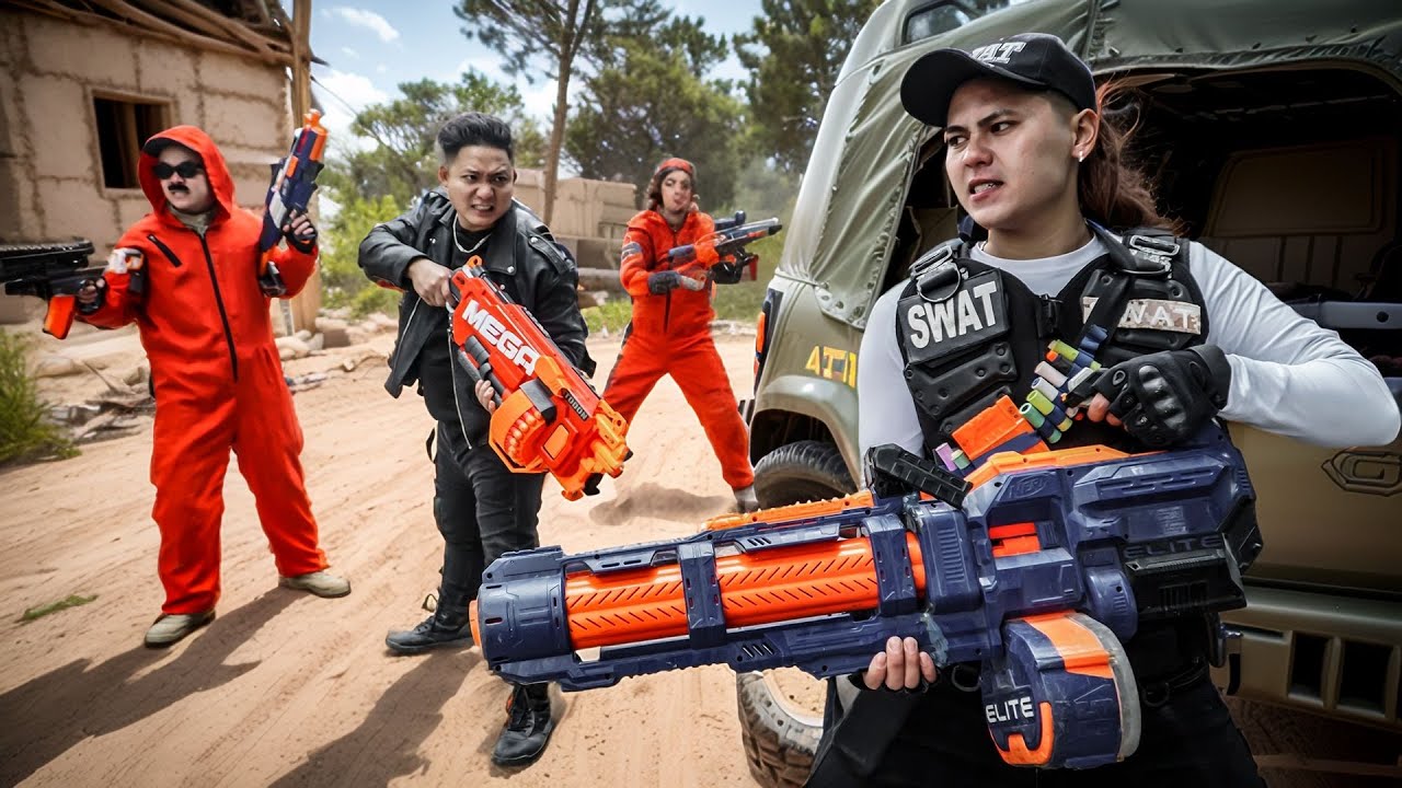 LTT Game Nerf Guns: SEAL X использует тяжелые бластеры Nerf для зачистки вражеской базы