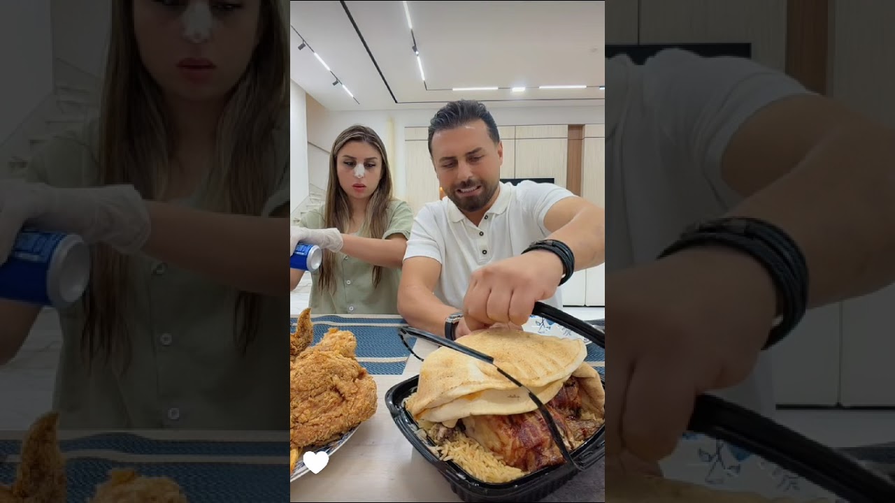 وأخيرا عشاء عائلة ريتشو و ننوش دجاج مشوي وبروستد 😋 مع عمي وحماتي 😍🔥 فرحة ميرو وسنود العسل 😍