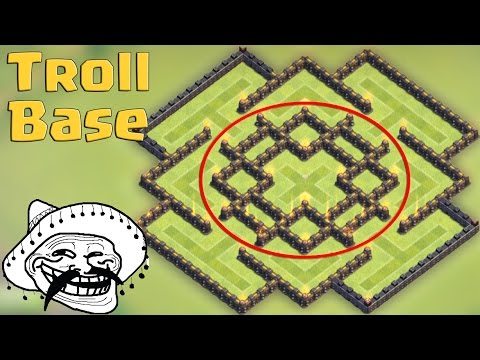 Clash Of Clans - Town Hall 8 (TH8) Troll Base - Best Protect 100% Dark Elixir + Replay