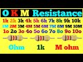 Ohm k ohm m ohm resistance  resistor value multimeter test  electronics verma