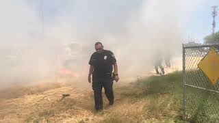 PART 1, 6-30-19 big grass fire in Los Banos, CA