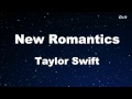 New Romantics Taylor Swift Karaoke With Guide Melody Instrumental 