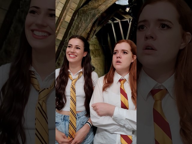 If ​⁠Silvia and I attended Hogwarts (with @ailaughatmyownjokes) #hogwarts #skit #harrypotter class=