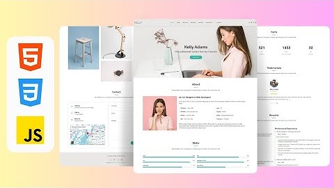 Responsive CV Resume Website Design Using HTML , CSS & JavaScript With Free Source Code