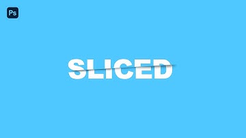 Sliced Text Effect in Photoshop | 1 minute Tutorial | Photoshop #photoshop #tutorial #viral