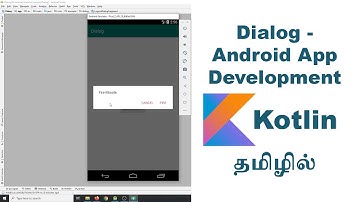 Dialog - Android App Development Kotlin Tamil Tutorials