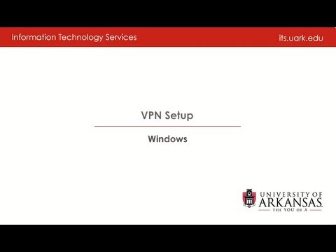 UARK VPN: Windows