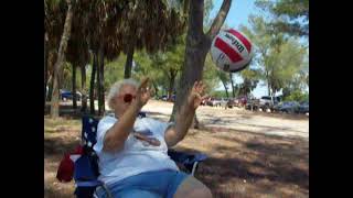 playing the ball with the greatest person that ever lived, our beloved mom.