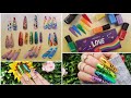 PRIDE inspired nails! NEW gel polish Compilation! Creating 10 easy Rainbow designed nails!