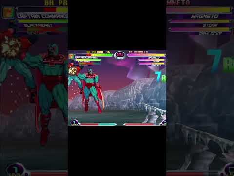MvC2: Romneto - Magneto FSD to Throw to Rom 2x Crossup 5F 100% Sequence .:7.8.23:.
