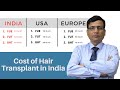 How Much Cost of Hair Transplant in India | Cost Per Graft  | हेयर ट्रांसप्लांट प्राइस