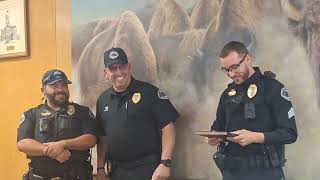 La Junta Police Sgt. Kyle Moore Receives Life Saving Award at La Junta City Council on May 6, 2024