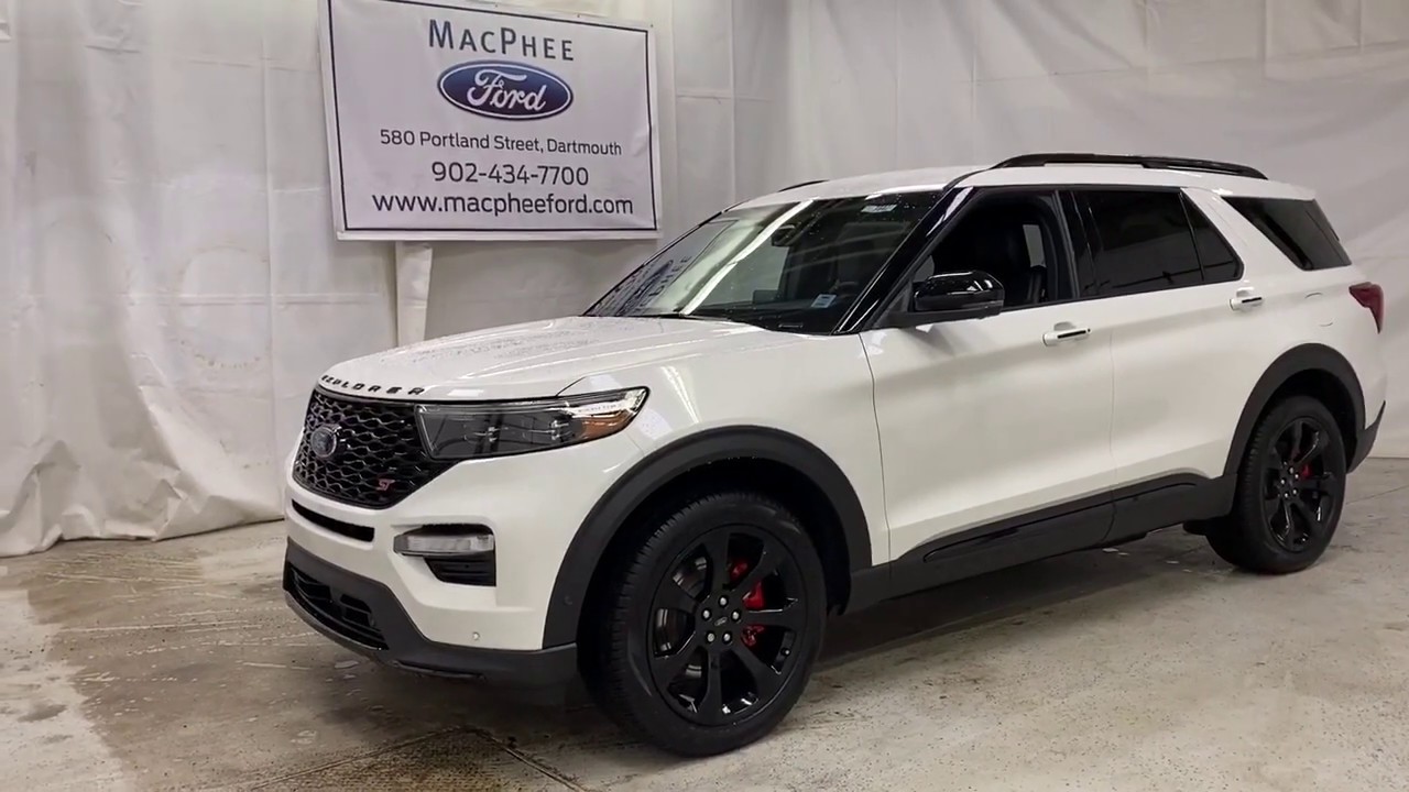 White 2020 Ford Explorer ST Review - MacPhee Ford - YouTube