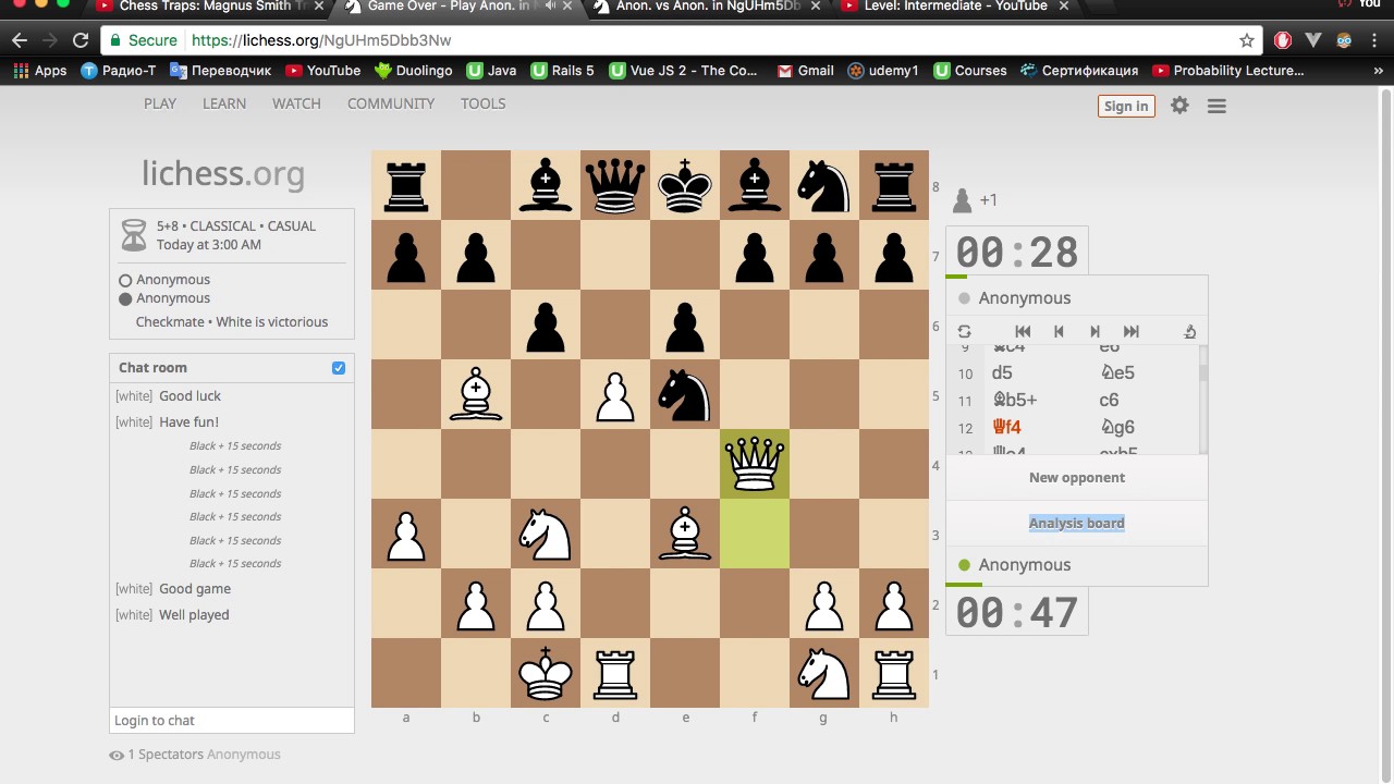 Шахматы - Blackmar Diemer Gambit: Zeller Defense