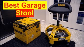 DeWalt Adjustable Shop / Garage Stool | Must Have Garage Accessory