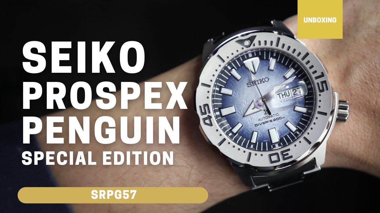 UNBOXING SEIKO PROSPEX PENGUIN SPECIAL EDITION SRPG57 - YouTube