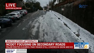NCDOT focusing efforts on “secondary roads,” says all major routes are clear of snow and ice