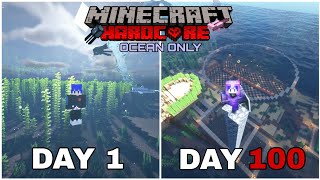 100 HARI DI MINECRAFT HARDCORE TAPI OCEAN ONLY