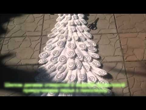 Белый павлин из пластиковых бутылок. Мастер-класс.