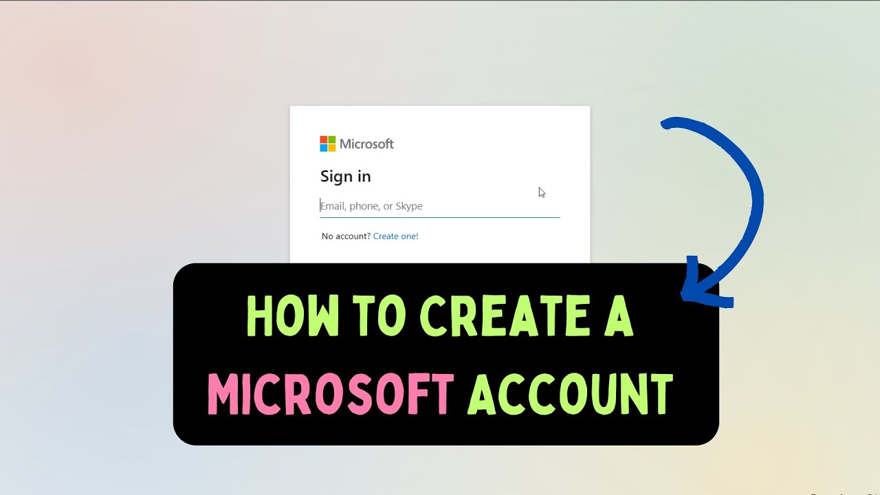 How To Create A Microsoft Account YouTube