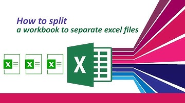 How to split a workbook to separate excel files?