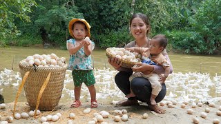 : 60 days and nights with my children catching giant fish, frogs, and duck eggs to sell at the market