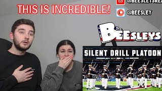 BRITISH COUPLE REACTS | US MARINE CORPS SILENT DRILL PLATOON HALFTIME SHOW!