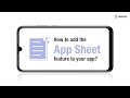 How to add the app sheet feature to your app?