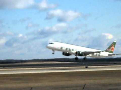 Frontier Airlines E190 Takeoff - KGRR