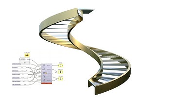 Spiral Stairs Optimized Script Rhino and Grasshopper Overview