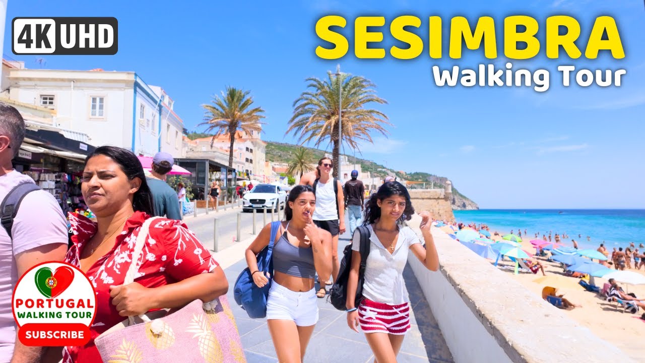🇵🇹 [4K WALK] Sesimbra Portugal Walking Tour 2025