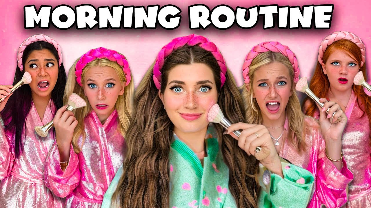i MADE MY 6 SiSTERS COPY MY MORNiNG ROUTiNE!! *fighting* 😳 - YouTube