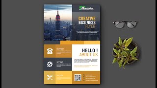 Creative A4 Flyer Design - Photoshop CC Tutorial 2020