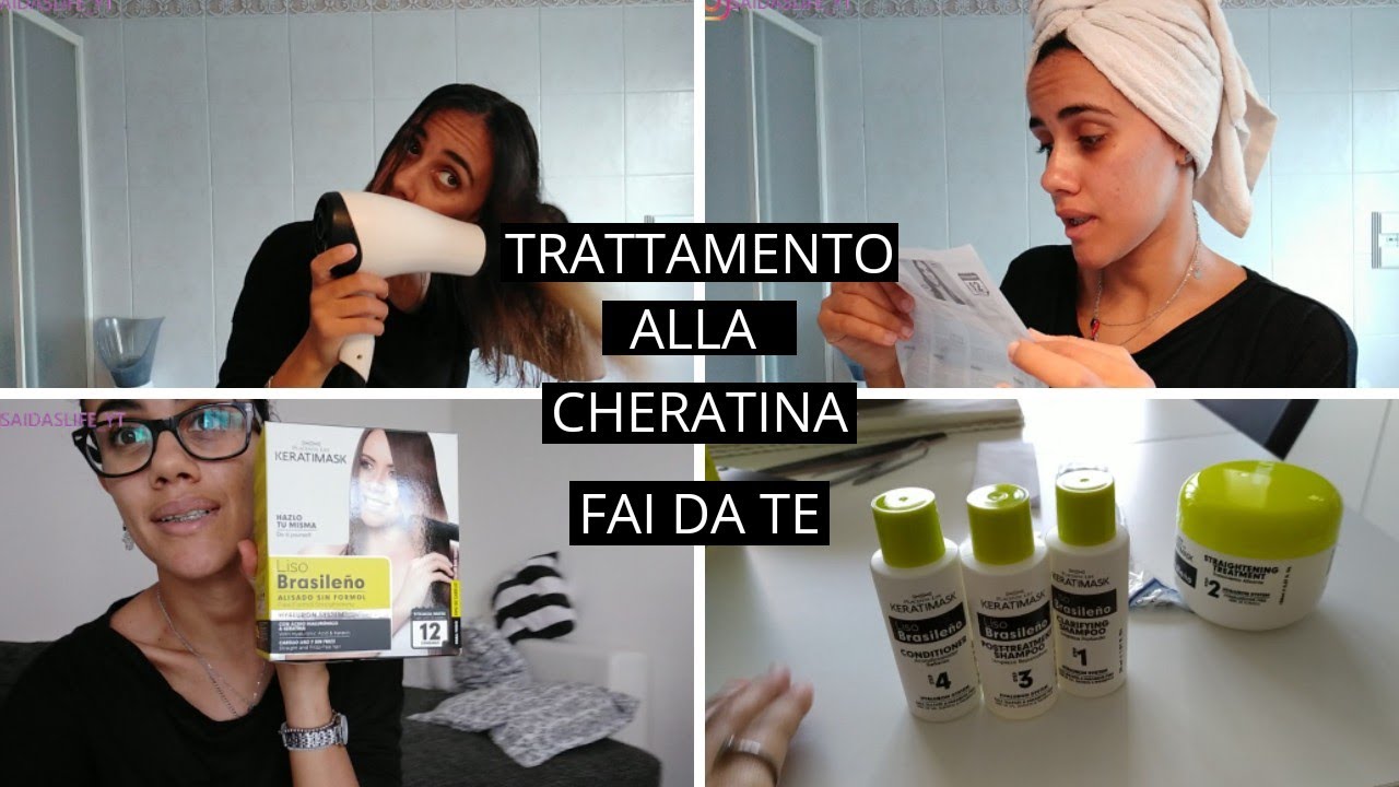 TRATTAMENTO ALLA CHERATINA FATTO A CASA/TRATTAMENTO LISCIANTE BRASILIANO -  YouTube