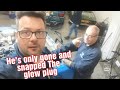 smokey defender 200 tdi giving us issues. Head removal broken glow plug