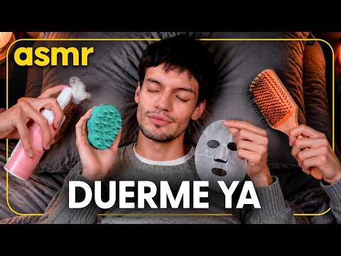 ASMR PARA DORMIR EN MINUTOS 😴 MASCARILLA, ATENCIÓN PERSONAL, TE PEINO
