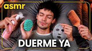 ASMR PARA DORMIR EN MINUTOS 😴 MASCARILLA, ATENCIÓN PERSONAL, TE PEINO