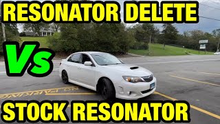 2008 Subaru WRX TURBO: STOCK RESONATOR Vs RESONATOR DELETE!