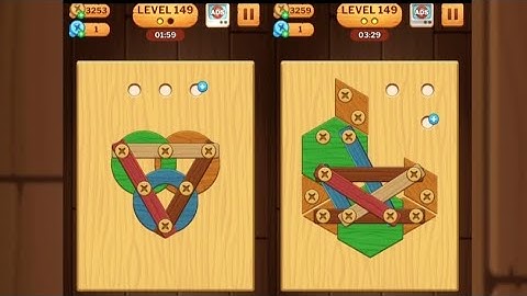 Screw Puzzle: Wood Nut & Bolt - Level 149