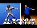 ALL *NEW* FORTNITE DANCES IN REAL LIFE! (Criss Cross, Crazy feet & more!)