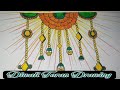 Diwali Toran Drawing ✨// Diwali Decorative drawing 🎨// Flower Toran drawing 🎨//