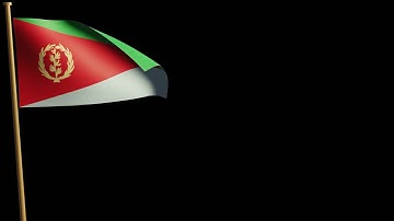 Copyright free, animation of Eritrea world flag.