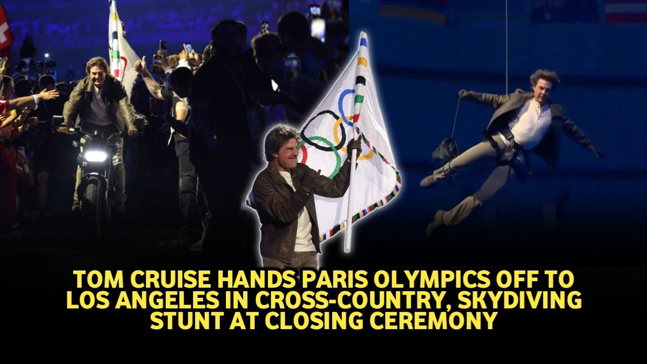 Tom Cruise Skydiving at Paris Olympics