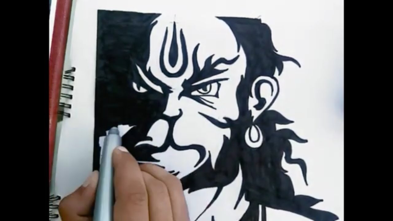 Sketch of Lord Hanuman Ji #5 - YouTube