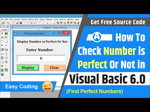 How to check number is perfect or not in visual basic 6.0 | Find perfect numbers examples