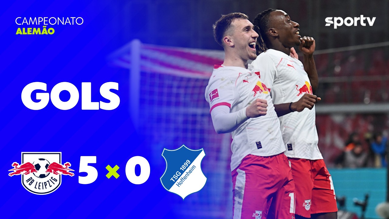 RB LEIPZIG 5 X 0 HOFFENHEIM | GOLS | 27ª RODADA | CAMPEONATO ALEMÃO 2026 | sportv